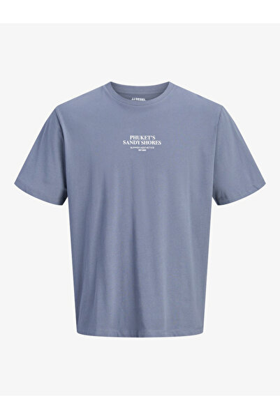 REBEL By Styli Men Grey Graphic Cotton Crew Neck T-Shirt