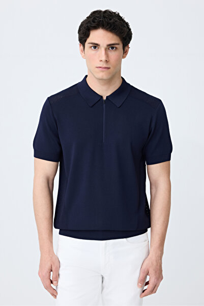 Tween Slim Fit Lacivert Triko