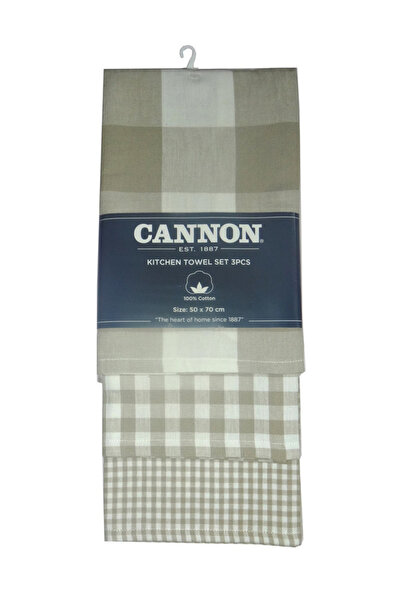 Cannon 3-Piece Kitchen Towel Set 50X70Cm Beige Ivory