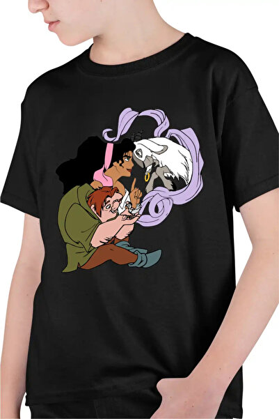 OEM Tricou Copii Baieti Cocosatul de la Notre-Dame Quasimodo Esmeralda Djali
