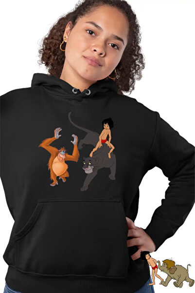 OEM Women's Hoodie The Jungle Book Bagheera Mowgli King Louie