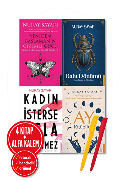 Destek Yayınları Alfa Kalem+ Baht Dönümü+Yeniden Başlamanın Gizemli Gücü+Ay R...