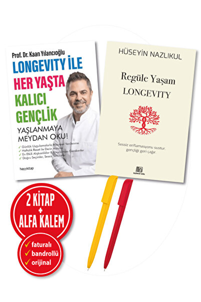 hayykitap Alfa Kalem+Longevity Her Yaşta Kalıcı Gençlik+Regüle Yaşam(Kaan Yıl...