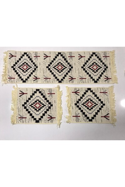 VEZİROĞLU KİLİM Car Seat Cover (Double-Sided) Washable 3 Pieces