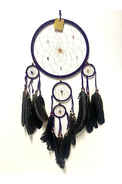 Barc Shop Rüya Kapanı 27 Cm Dream Catcher Eflatun Duvar Dekorasyon Düş Kapanı...