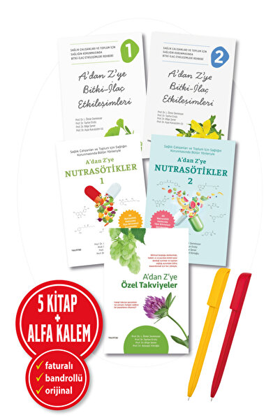 hayykitap Alfa Kalem+ A’dan Z’ye Bitki-İlaç Etkileşimleri 1-2+A’dan Z’ye Nutr...
