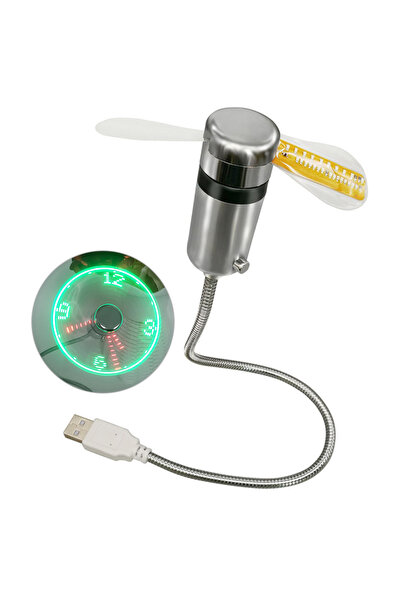 Choice1 مروحة ساعة محمولة مع إضاءة ليلية LED ملونة، مروحة يدوية تعمل بـ USB 5...