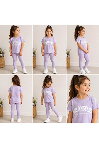 elzo collection Girl's T-Shirt and Leggings Set