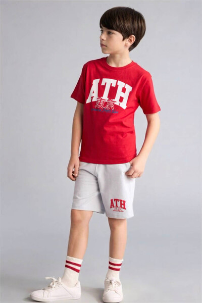 DeFacto 2-Piece Red Boys' Top and Bottom Set G8495A8/Rd79