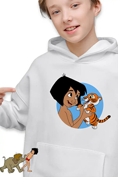 OEM Παιδικό Φούτερ Αγοριών Το Βιβλίο της Ζούγκλας Μάουλι Μωρό Τίγρης