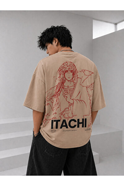 Nulivez Itachi Uchiha Anime Printed Oversize Unisex T-Shirt Naruto Streetwear...