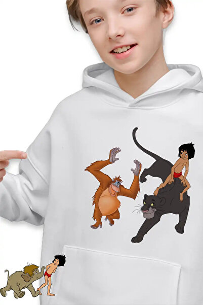 OEM Παιδικό Φούτερ Αγοριών Το Βιβλίο της Ζούγκλας Μπαγκίρα Μογλί Βασιλιάς Λουί