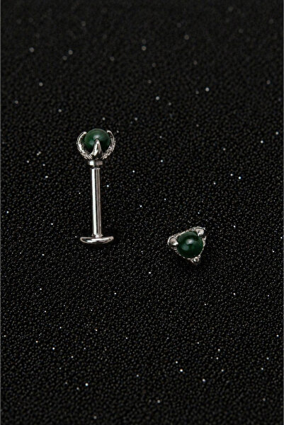 ömay takı Pençe Doğal Taş onix 316 l Cerrahi Çelik Tragus Piercing