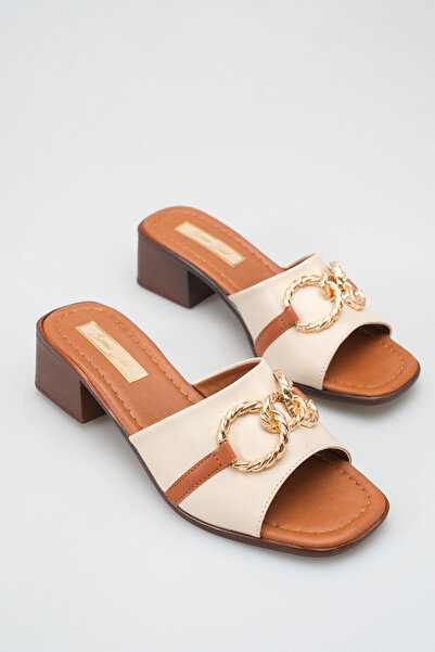 SENASTİL S140 Κομψά γυναικεία παπούτσια-παντόφλες με χαμηλό τακούνι και αξεσο...