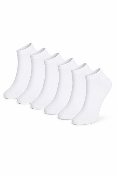 Bossago Οικονομική συσκευασία των 6 λευκών αθλητικών καλτσών-μποτάκια