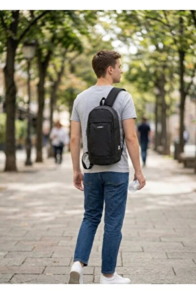 SANAL BOX Erkek Sırt Çantası Küçük Boy Günlük Şehir Okul Minimal Backpack 8112