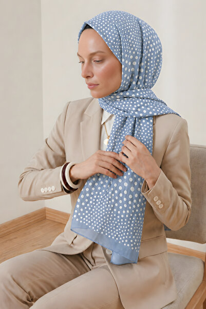 BONASERA EŞARP Women's Hijab Shawl Natural Patterned Cotton Stylish Shawl