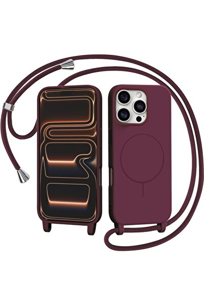Orso Θήκη Soft Κορδόνι Magsafe Wine iPhone 16 Pro Max