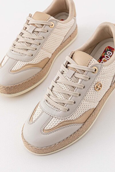 Golder Γυναικεία άνετα αθλητικά παπούτσια Daily Beige Αθλητικό παπούτσι με κο...