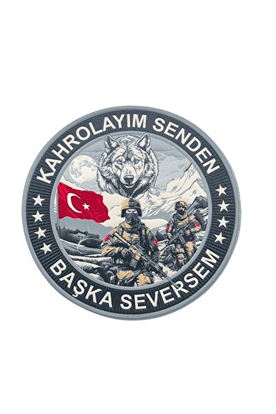 KORDAK Kahrolayım Senden Başkasını Seversem Taktik Askeri Peç (9.5 cm) - Cırt...