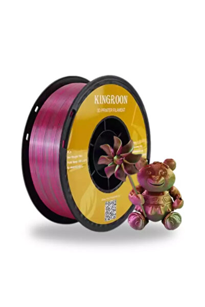 KINGROON 3 Renk Altın - Yeşil - Kırmızı&Mor PLA Silk Filament 1.75 mm 1000gr