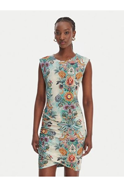 Just Cavalli Γυναικείο Καθημερινό Φόρεμα 80PAOE04 CJ112 Πολύχρωμο