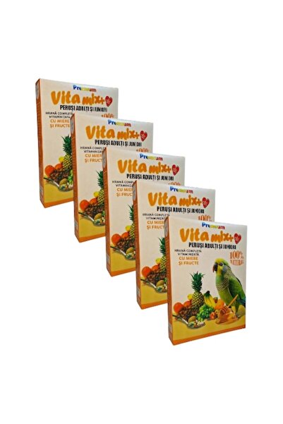 Vitamix Hrana pentru perusi Vitamix, cu miere si fructe, Pachet 5 x 900g