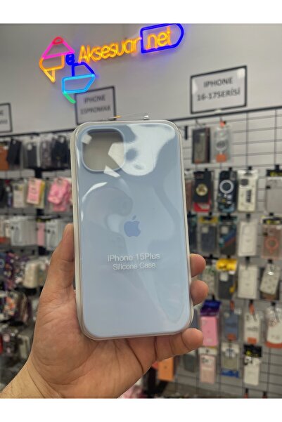 eaksesuarnet İPhone 14 Plus 15 Plus İçi ve İç Yanları Süet Kaplı Soft Silikon...