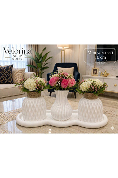 Velorina 3'lü Mini Vazo seti