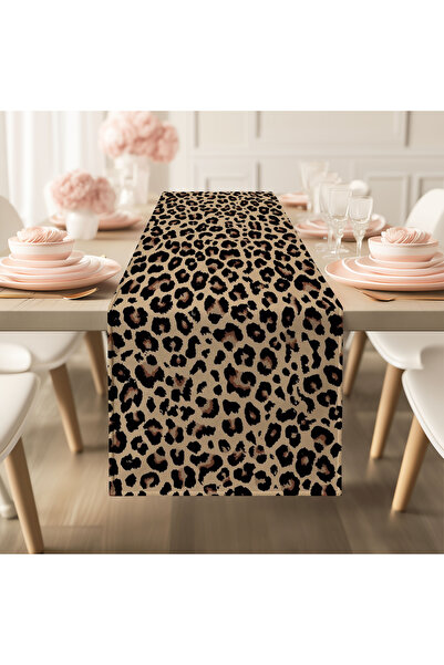 GENELOEM Modern Tasarım Leopar Desen Runner m205