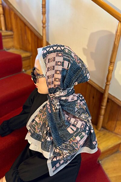 Firuze scarf Mozaic Pattern Pink Soft Shawl