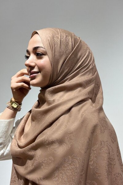 Firuze scarf Pamuk & Bambu Vizon Jakar Şal