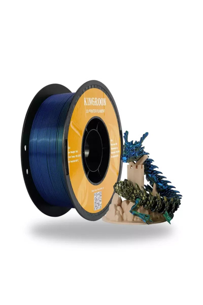 KINGROON 3 Renk Altın - Mavi - Yeşil PLA Silk Filament 1.75 mm 1000gr