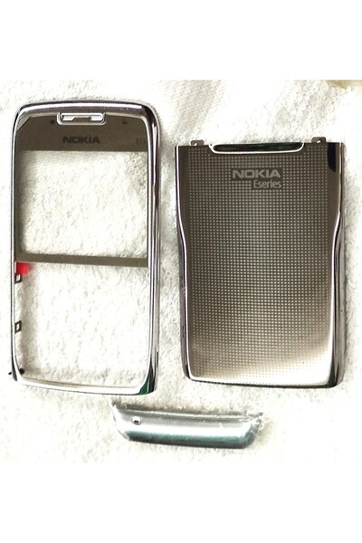 Nokia E71 Orijinal Ön Kasa Batarya Kapağı Gümüş - Silver