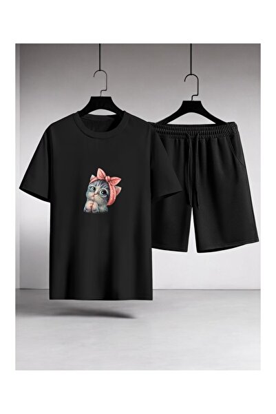 ZEMLİYA VONIX Unisex Oversize Σετ με Σορτς και Κοντομάνικο Μπλουζάκι Άνετη Εφ...