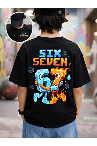 SVART WEAR Six Seven 67 Παιδικό και εφηβικό μπλουζάκι με στάμπα, 100% βαμβακε...