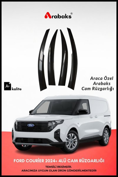 Arabaks FORD COURİER 2024 ÜSTÜ Cam Rüzgarlığı 4'lü Takım (MUGEN TİP, DAYANIKL...