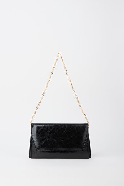 Vivaq Γυναικείος μαύρος φάκελος με σχέδιο 2 θέσεων, μίνι λουράκι με αλυσίδα, ...