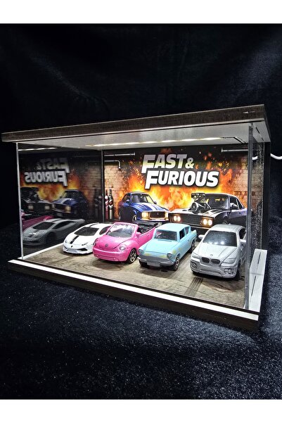 fabrikahşap Dekoratif Kayar Kapaklı 1/64 1/38 Diorama Model Araba Standı Usb ...