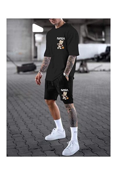 bellanova Hanangiyim Unisex Oversize Shorts Set Short Sleeve T-Shirt Comforta...