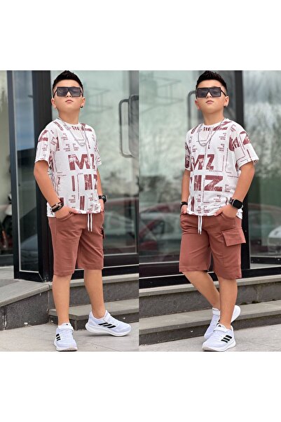 zavera for kids Set de pantaloni scurți pentru băieți, cu detalii text, 100% ...