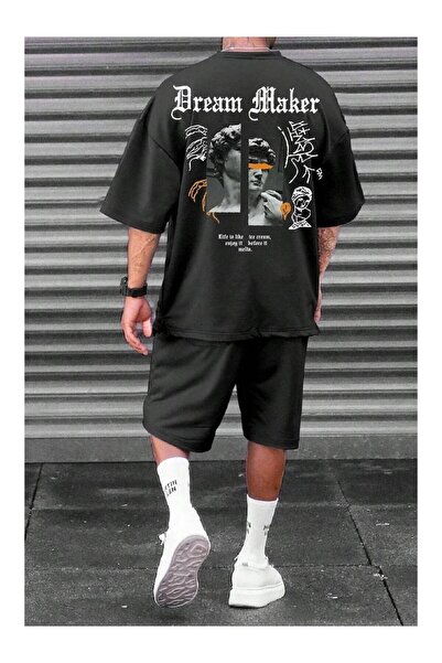 ZEMLİYA VONIX Unisex Oversize Σετ με Σορτς και Κοντομάνικο Μπλουζάκι Άνετη Εφ...