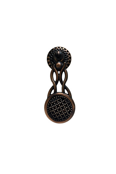 Taşkın Aksesuar Μεταλλική λαβή με κουμπί τύπου εκκρεμούς, αντίκα χάλκινη, μον...