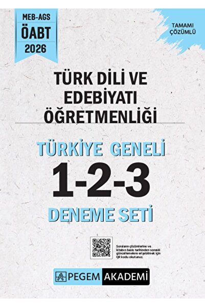 Pegem Akademi Yayıncılık Pegem 2026 ÖABT MEB-AGS Türk Dili ve Edebiyatı Öğret...