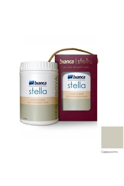 Bianca Stella Boya Yeni Nesil Yaşam Boyası 1 Lt Cappuccino/1060 Dolap Fayans Cam Plastik Ahşap Boya