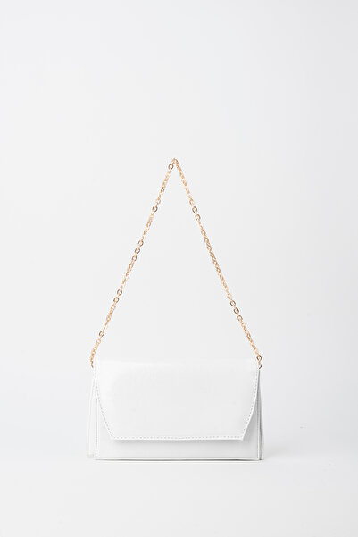 Vivaq Γυναικείος λευκός φάκελος με σχέδιο 2 θέσεων, μίνι λουράκι με αλυσίδα, ...