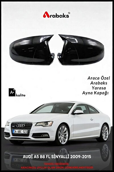 Arabaks AUDİ A5 B8 FL SİNYALLİ 2009-2015 Yarasa Ayna Kapağı 2'li Takım (BATMA...