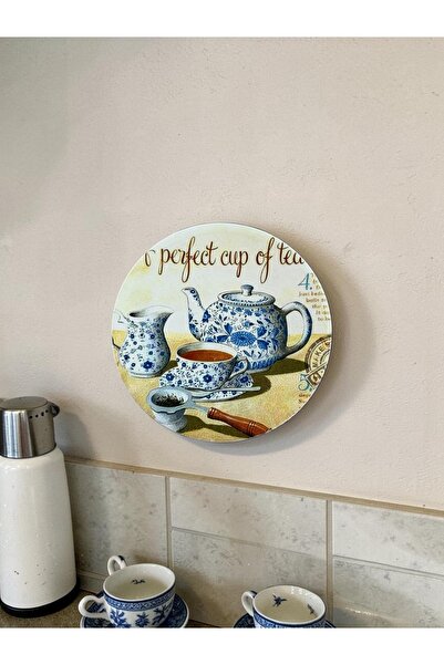 unique florya Dekoratif Duvar Tabağı BlueBlanc 26 cm El Yapımı Duvara Asmaya ...