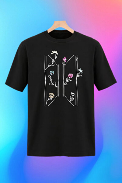 barsdepo BTS K-Pop Tarzı Baskılı Oversize Unisex Tişört – Kore Streetwear