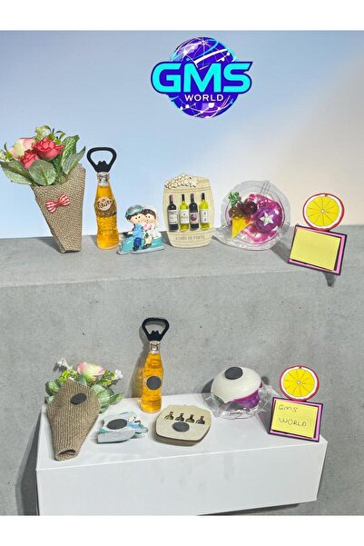 GMS WORLD 6 LI BUZDOLABI MAGNET SETİ (ŞİŞE AÇACAKLI & NOTLUKLU) MODEL-7